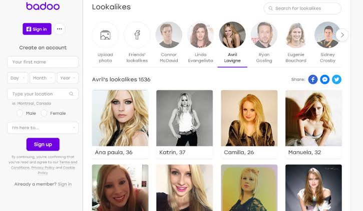 Badoo popular crypto dating app showing profile of beautiful women