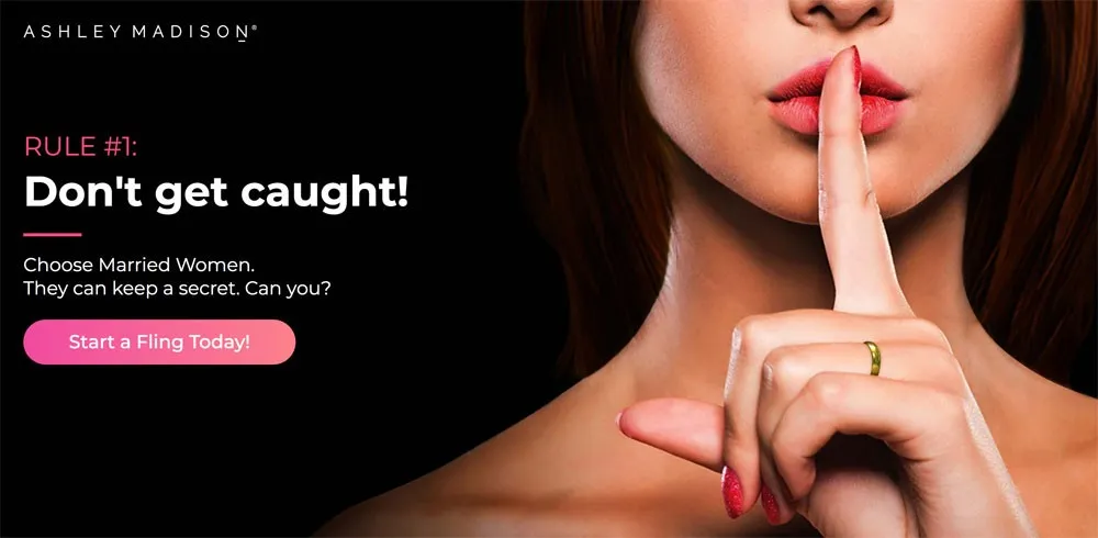 Ashley Madison homepage for finding free sex
